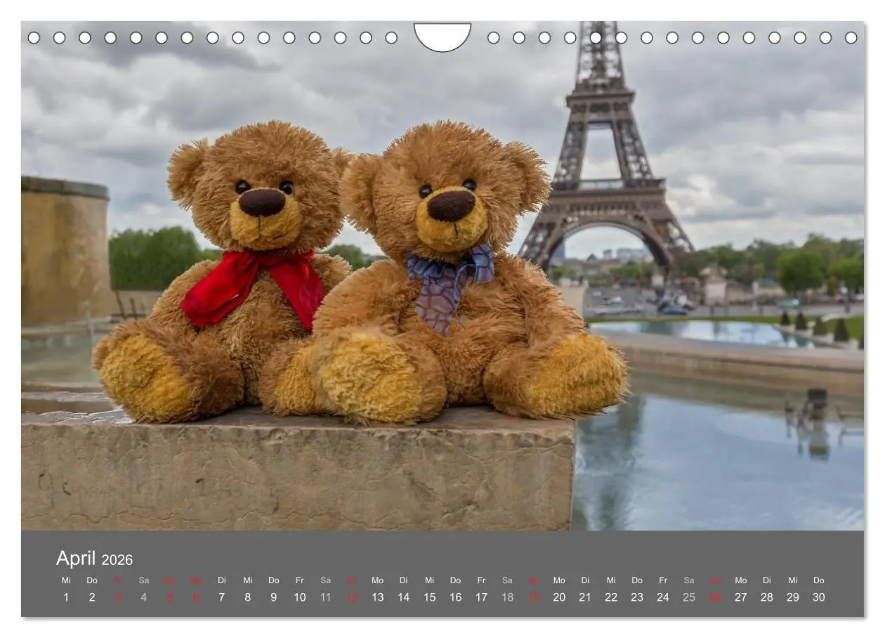 Bild: 9783457974377 | Travelling Teddy 2026 (Wandkalender 2026 DIN A4 quer), CALVENDO...