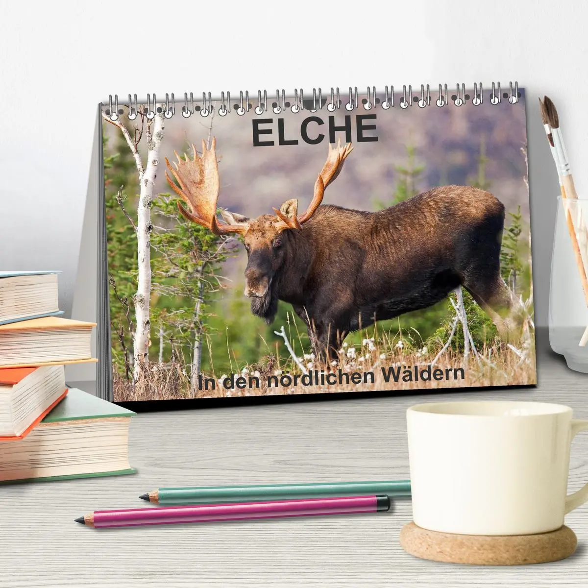 Bild: 9783516064377 | ELCHE In den nördlichen Wäldern (Tischkalender 2026 DIN A5 quer),...