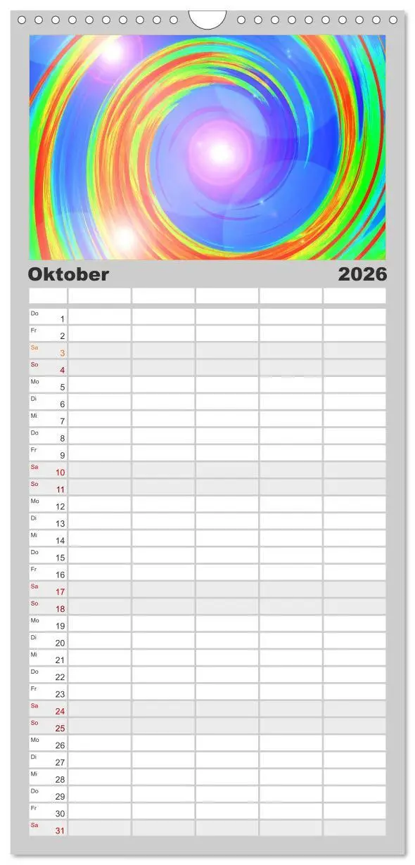 Bild: 9783516514377 | Familienplaner 2026 - Energie-Spiralen mit 5 Spalten (Wandkalender,...