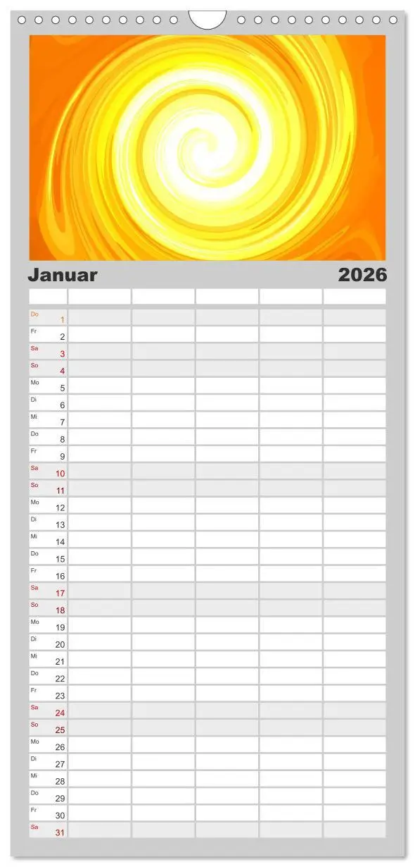 Bild: 9783516514377 | Familienplaner 2026 - Energie-Spiralen mit 5 Spalten (Wandkalender,...