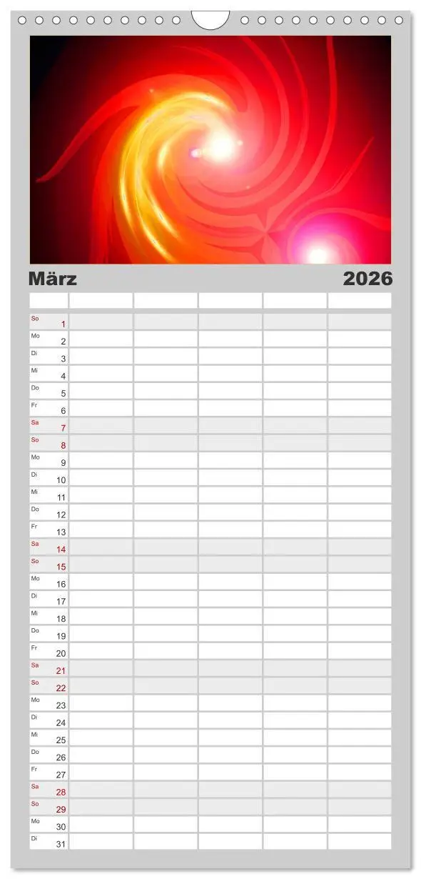 Bild: 9783516514377 | Familienplaner 2026 - Energie-Spiralen mit 5 Spalten (Wandkalender,...