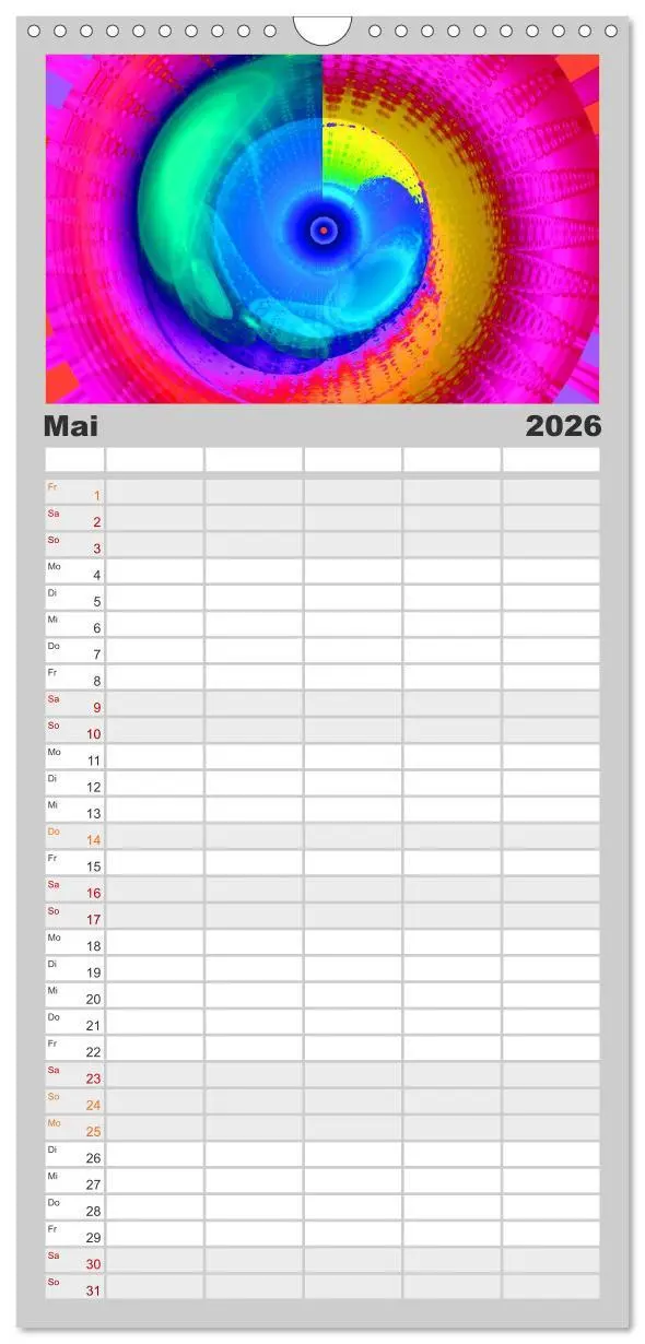 Bild: 9783516514377 | Familienplaner 2026 - Energie-Spiralen mit 5 Spalten (Wandkalender,...