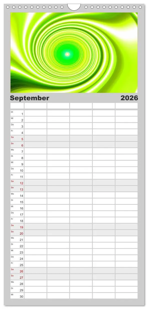 Bild: 9783516514377 | Familienplaner 2026 - Energie-Spiralen mit 5 Spalten (Wandkalender,...