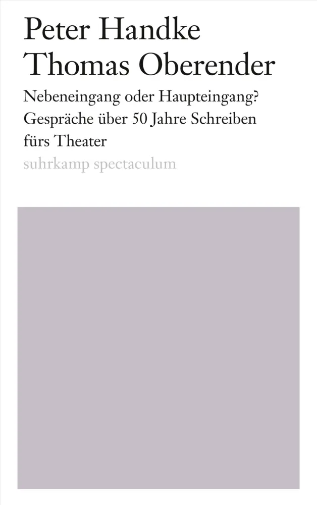 Cover: 9783518424377 | Nebeneingang oder Haupteingang? | Peter Handke (u. a.) | Taschenbuch