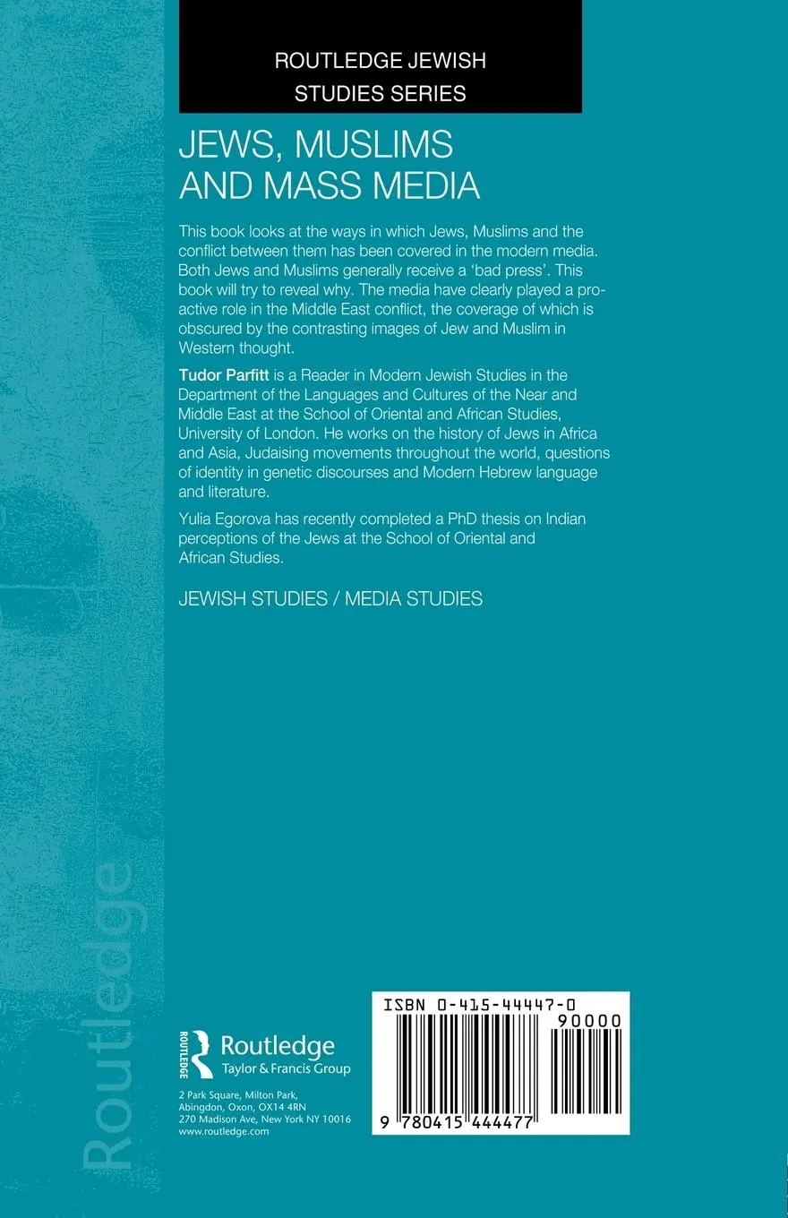 Rückseite: 9780415444477 | Jews, Muslims and Mass Media | Mediating the 'Other' | Egorova (u. a.)