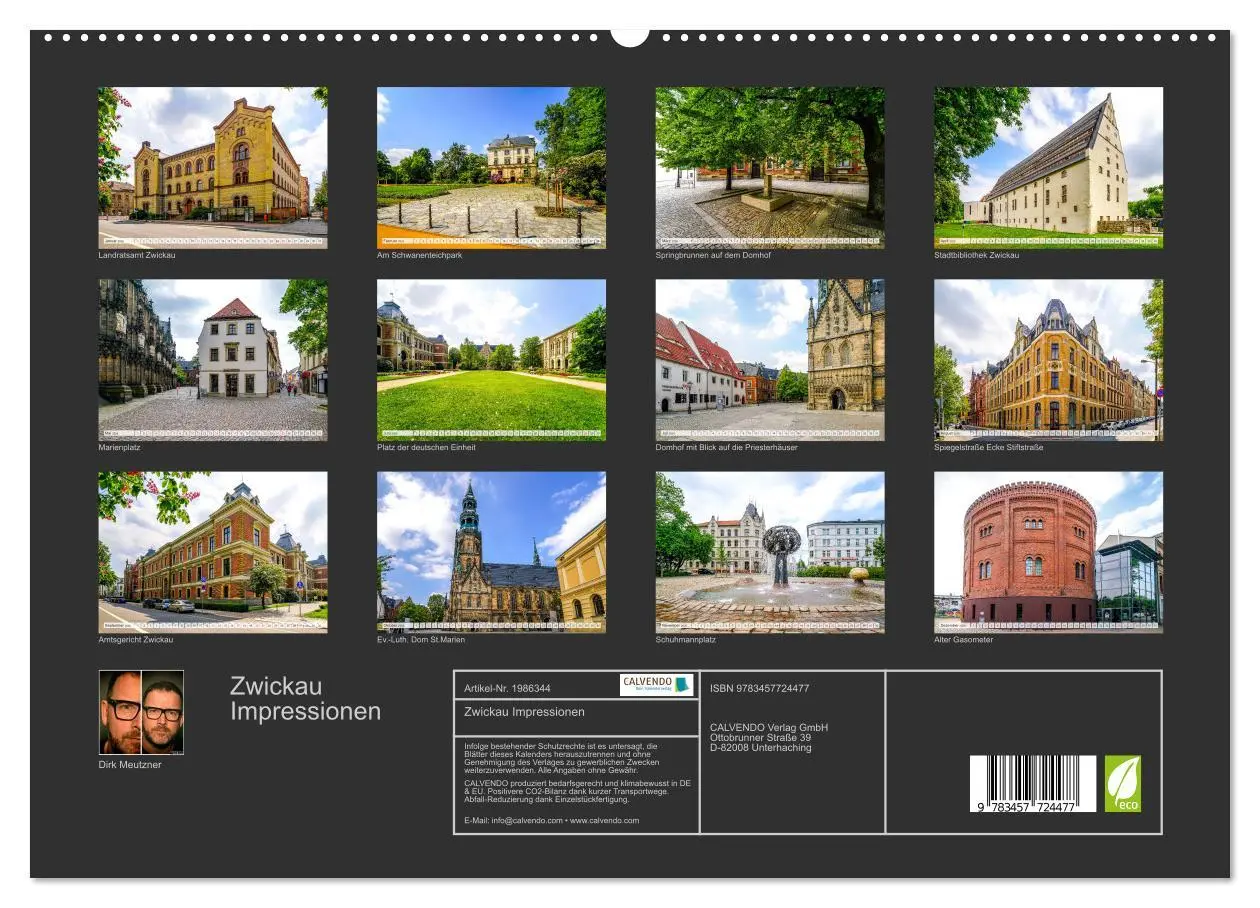 Bild: 9783457724477 | Zwickau Impressionen (hochwertiger Premium Wandkalender 2026 DIN A2...