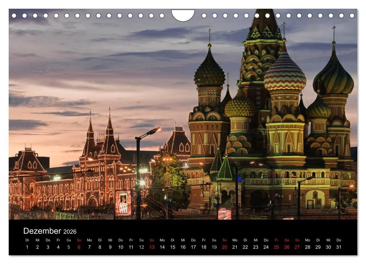 Bild: 9783516124477 | Moskau (Wandkalender 2026 DIN A4 quer), CALVENDO Monatskalender | 2026