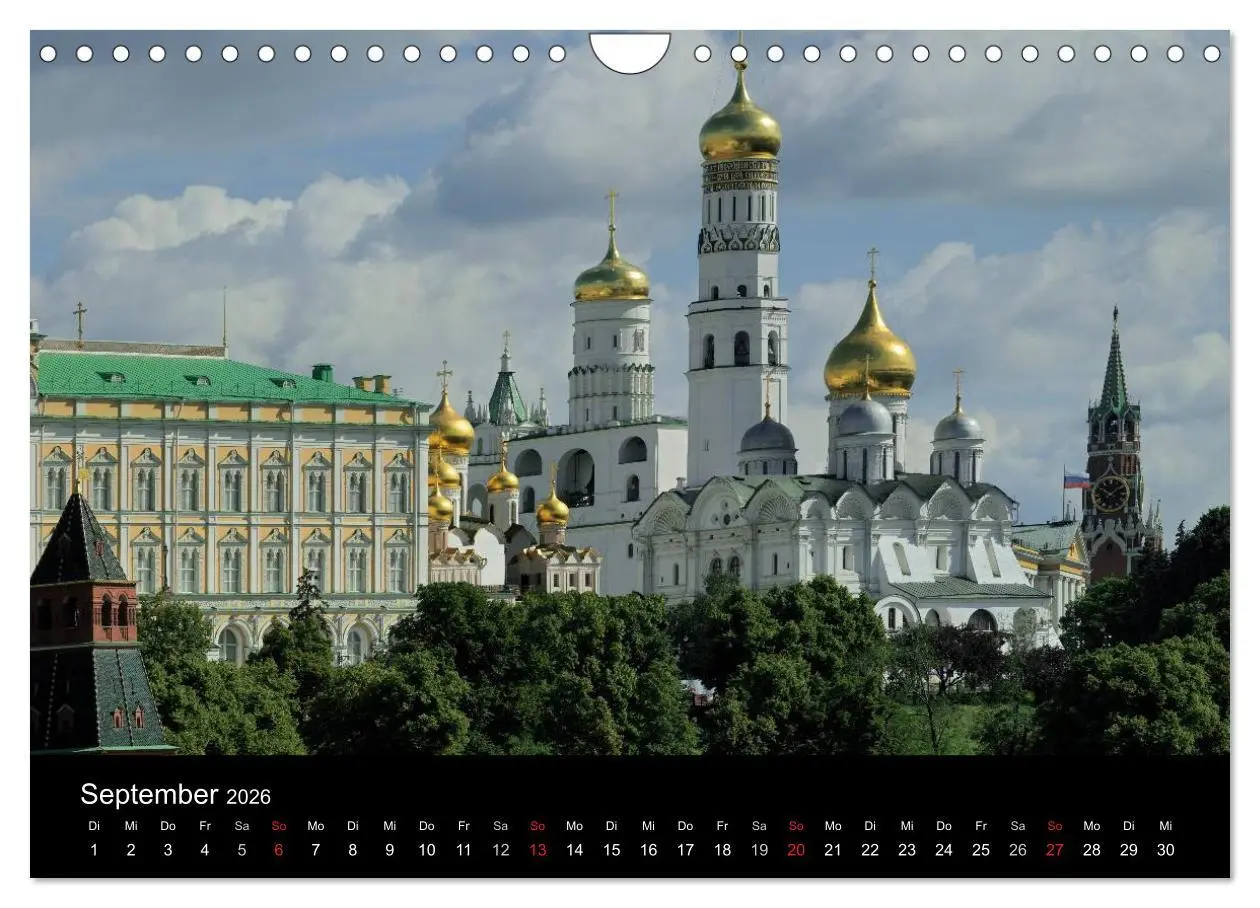 Bild: 9783516124477 | Moskau (Wandkalender 2026 DIN A4 quer), CALVENDO Monatskalender | 2026