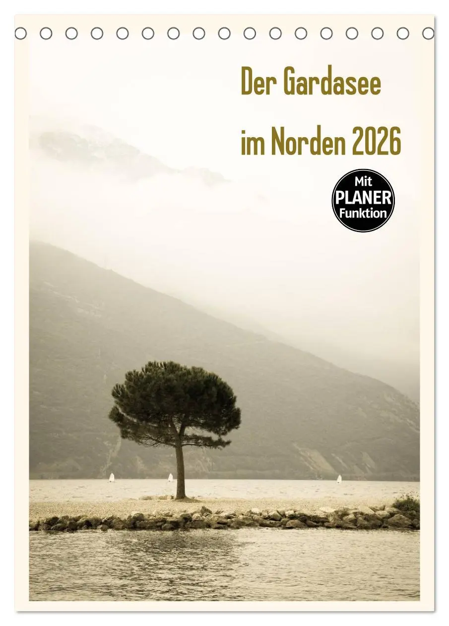 Cover: 9783516434477 | Der Gardasee im Norden 2026 (Tischkalender 2026 DIN A5 hoch),...