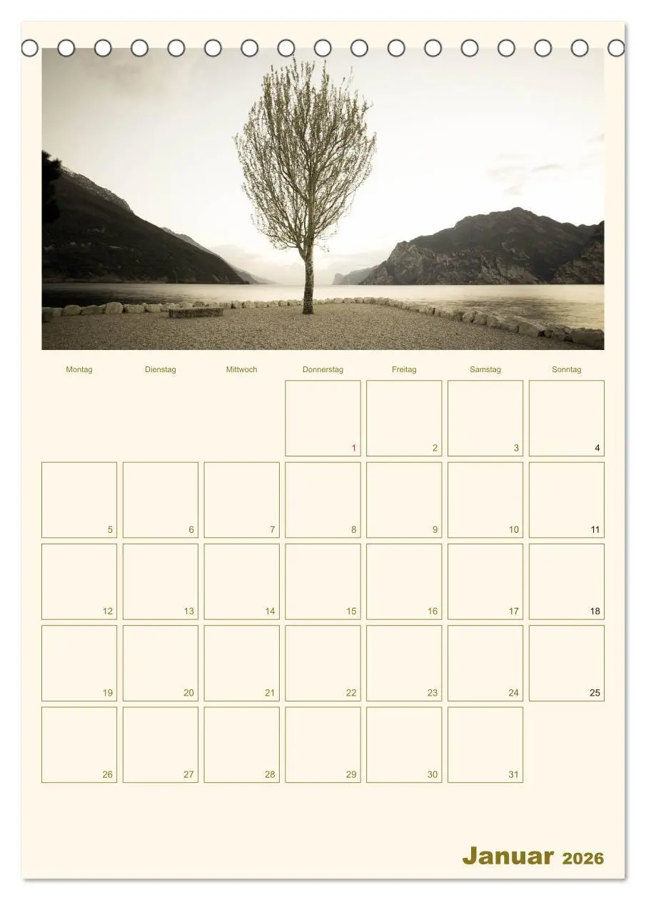 Bild: 9783516434477 | Der Gardasee im Norden 2026 (Tischkalender 2026 DIN A5 hoch),...