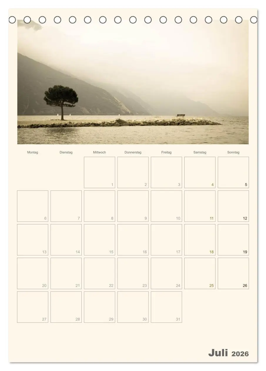Bild: 9783516434477 | Der Gardasee im Norden 2026 (Tischkalender 2026 DIN A5 hoch),...