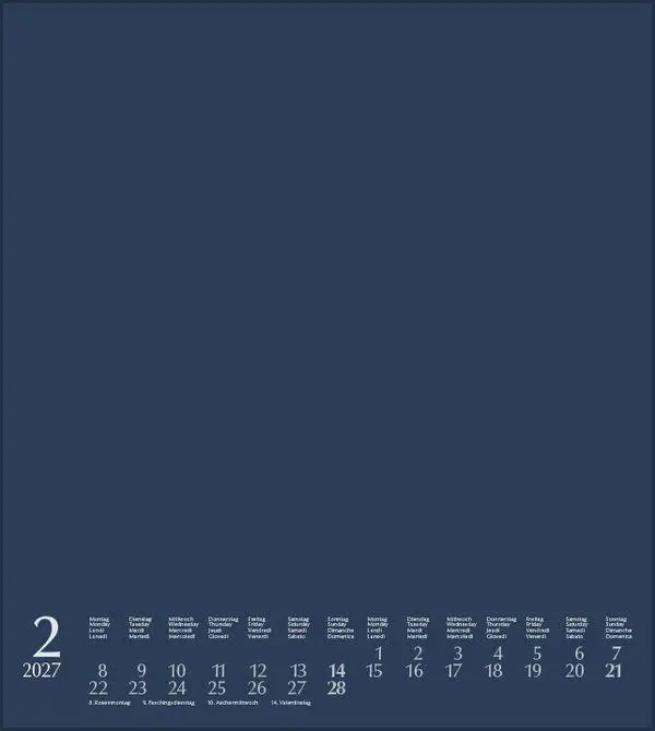 Bild: 9783819304477 | Foto-Malen-Basteln Bastelkalender dunkelblau 2027 | Verlag Korsch