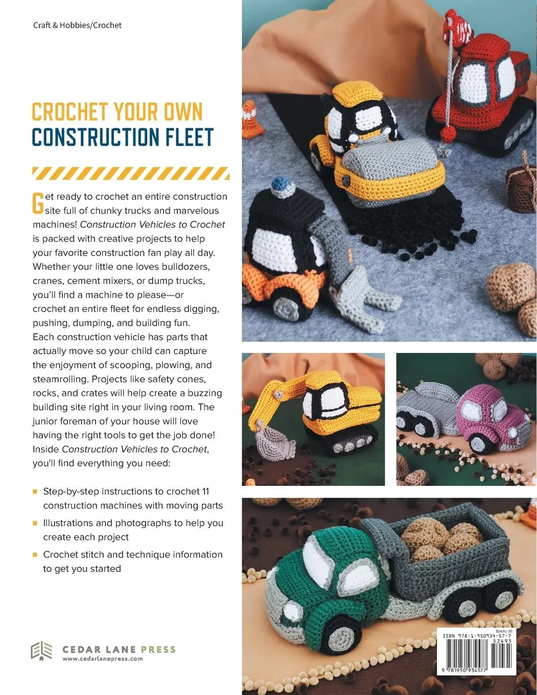 Rückseite: 9781950934577 | Construction Vehicles to Crochet | Kreiner Megan | Taschenbuch | 2022
