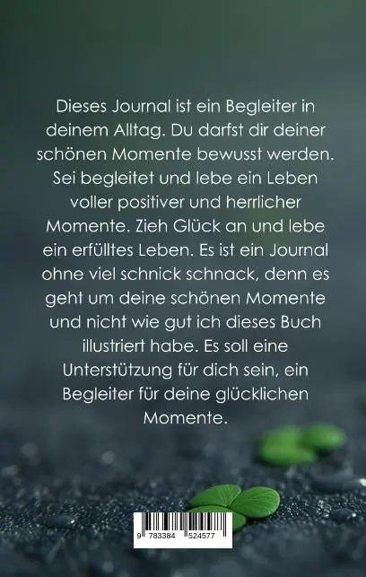 Rückseite: 9783384524577 | Das Glücksjournal | Dein Leben voller schöner Momente | Rolf E. Egli