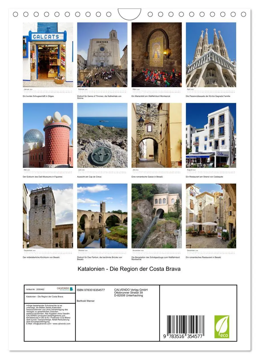 Bild: 9783516354577 | Katalonien - Die Region der Costa Brava (Wandkalender 2026 DIN A4...