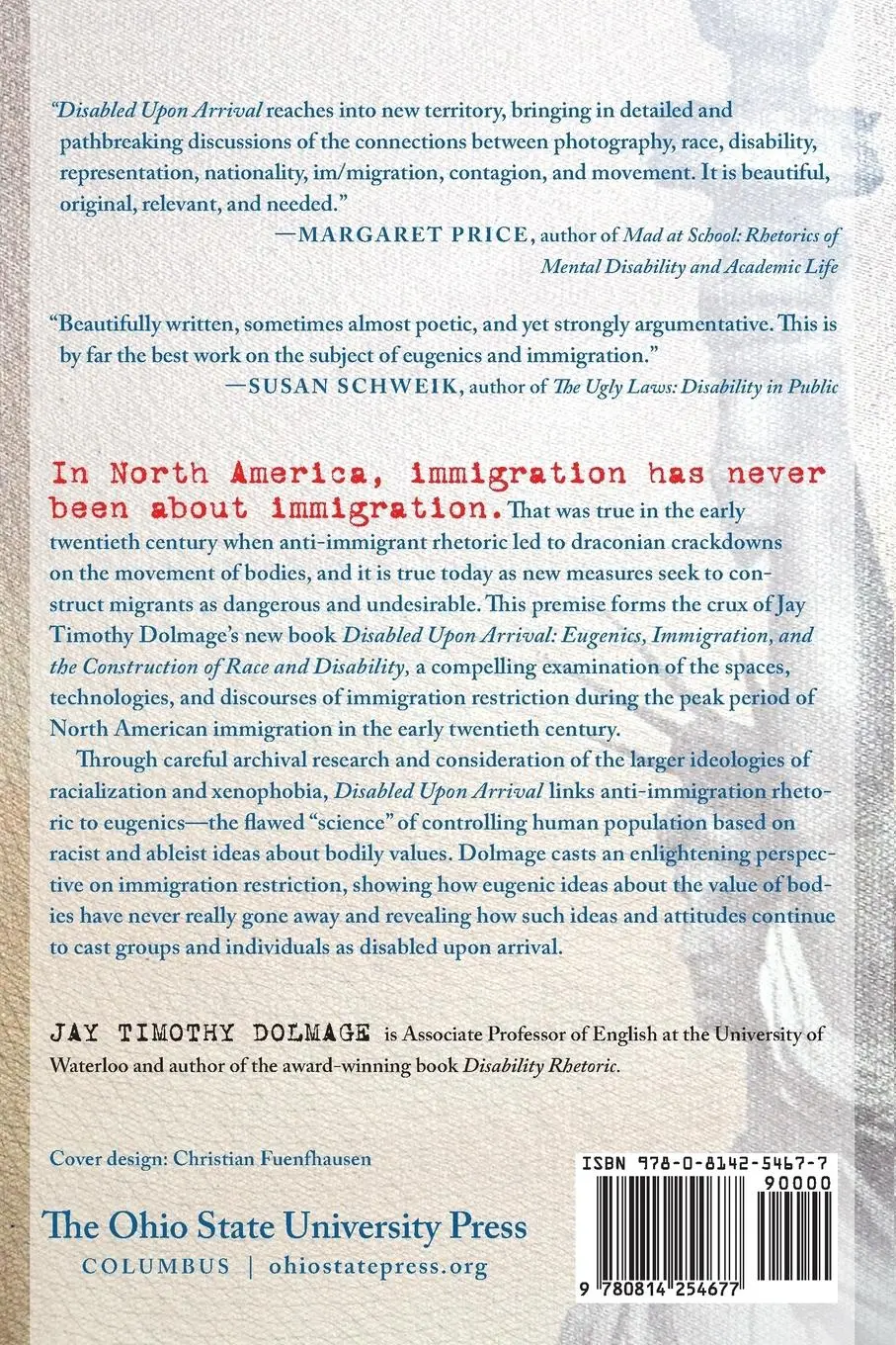 Rückseite: 9780814254677 | Disabled Upon Arrival | Jay Timothy Dolmage | Taschenbuch | Englisch