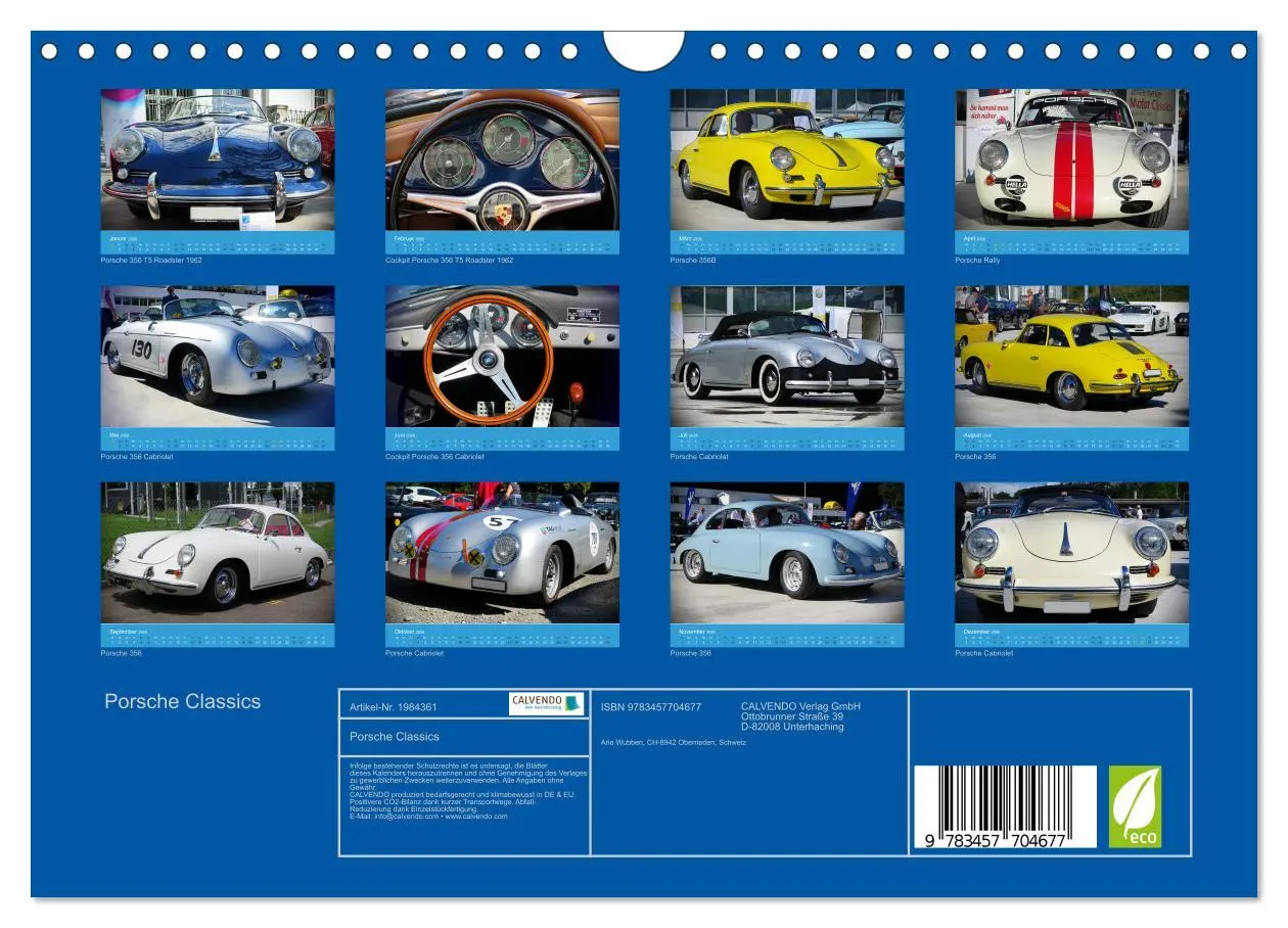 Bild: 9783457704677 | Porsche Classics (Wandkalender 2026 DIN A4 quer), CALVENDO...