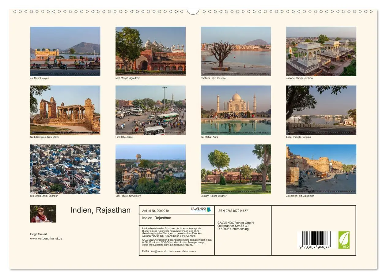 Bild: 9783457944677 | Indien, Rajasthan (hochwertiger Premium Wandkalender 2026 DIN A2...