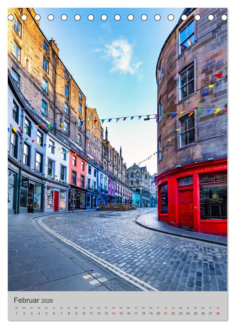 Bild: 9783516344677 | EDINBURGH Historisches Stadtherz (Tischkalender 2026 DIN A5 hoch),...