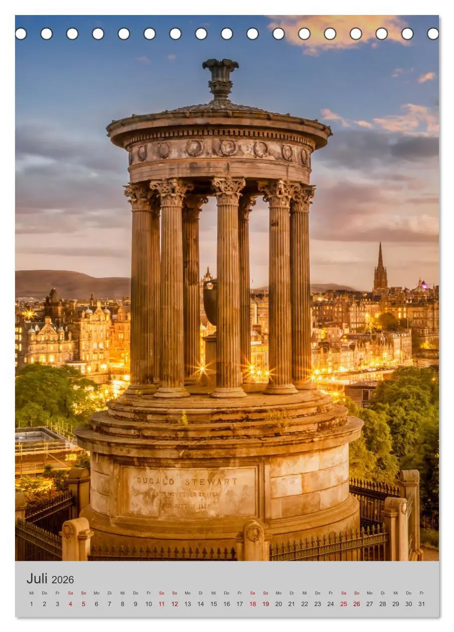 Bild: 9783516344677 | EDINBURGH Historisches Stadtherz (Tischkalender 2026 DIN A5 hoch),...