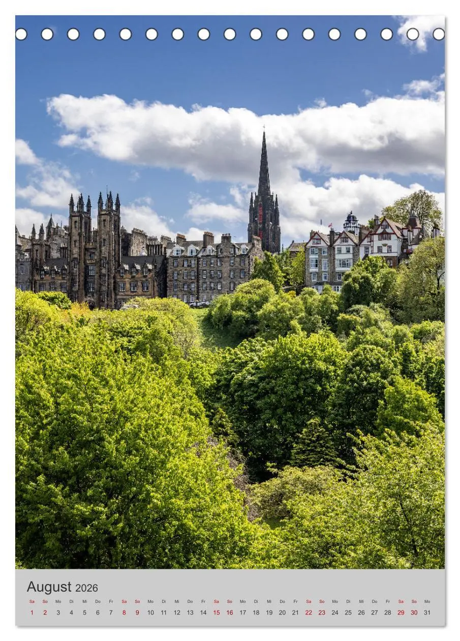 Bild: 9783516344677 | EDINBURGH Historisches Stadtherz (Tischkalender 2026 DIN A5 hoch),...