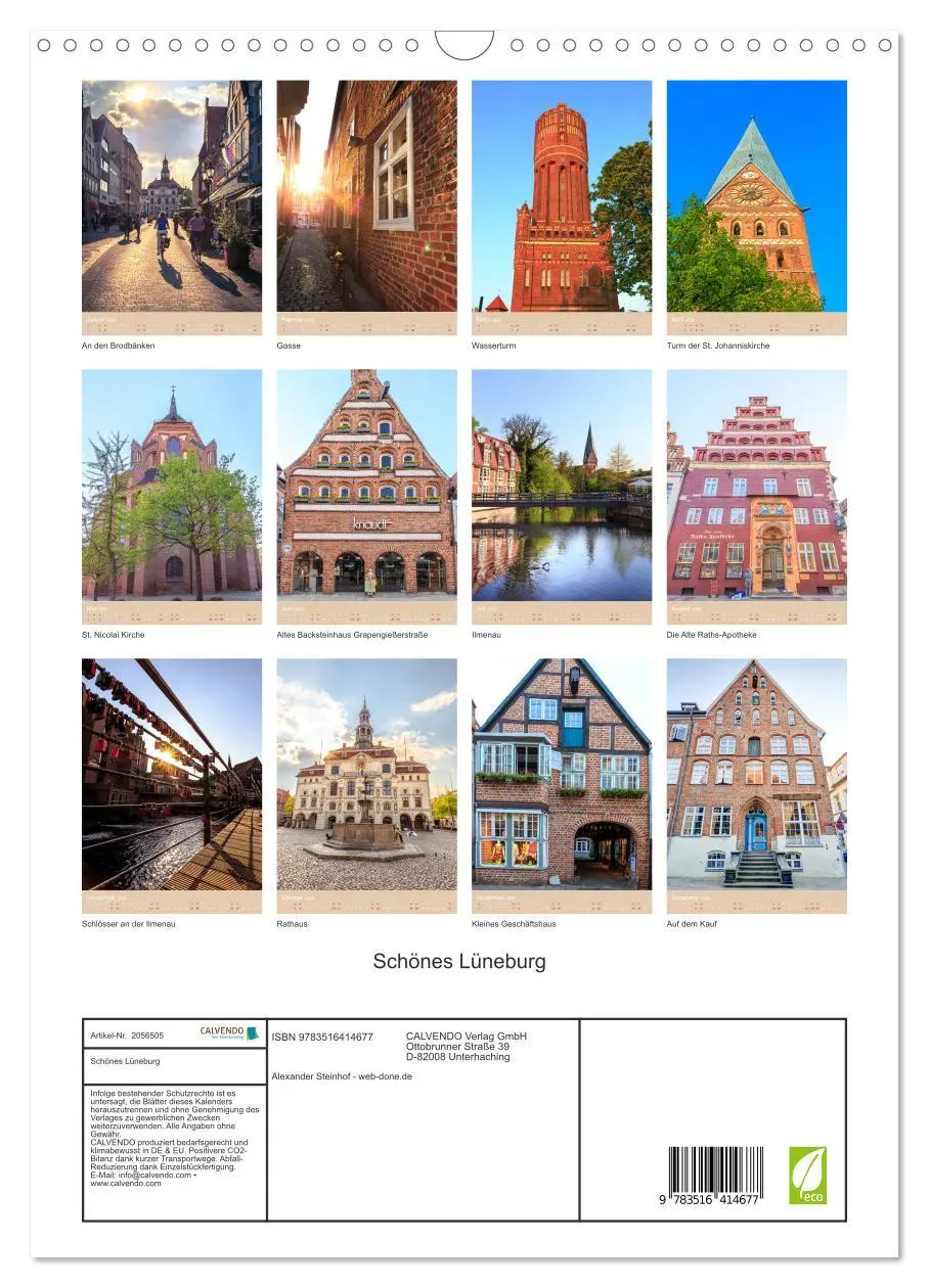 Bild: 9783516414677 | Schönes Lüneburg (Wandkalender 2026 DIN A3 hoch), CALVENDO...