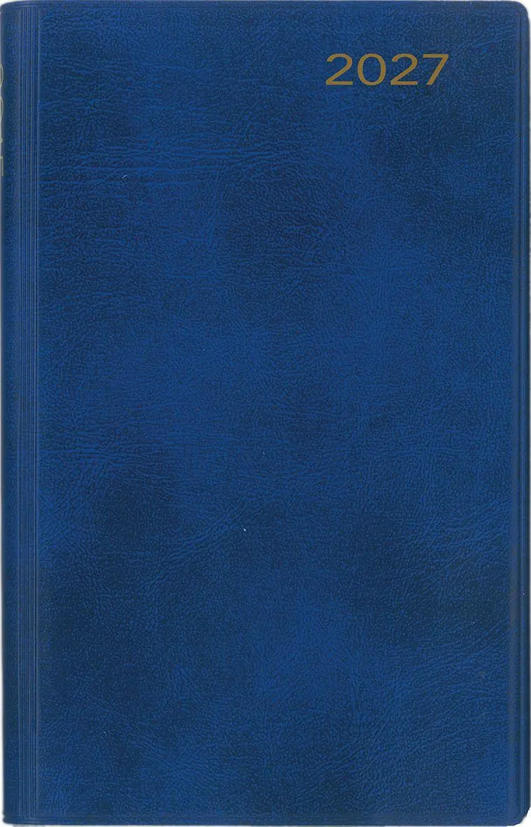 Cover: 9783825154677 | Taschenkalender 2027 | Blauer Cabra-Lederfaserstoffeinband | Gerasch