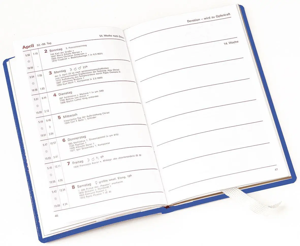 Bild: 9783825154677 | Taschenkalender 2027 | Blauer Cabra-Lederfaserstoffeinband | Gerasch
