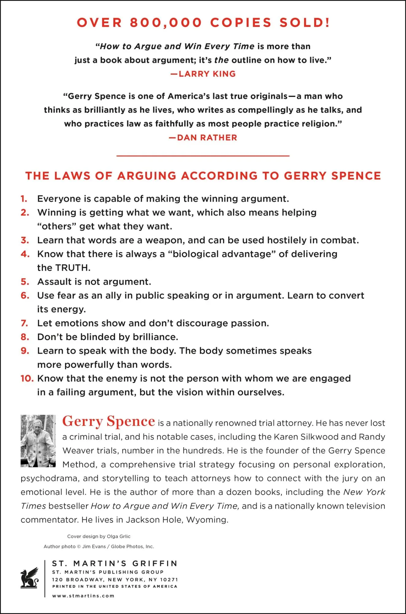 Rückseite: 9780312144777 | How to Argue &amp; Win Every Time | Gerry Spence | Taschenbuch | Englisch