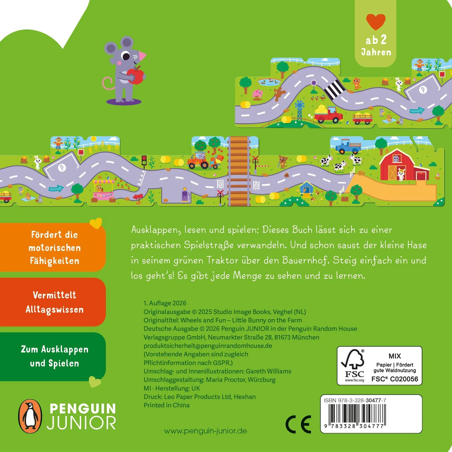 Bild: 9783328304777 | Mein erstes Spielstraßen-Buch - Mit dem Traktor auf dem Bauernhof