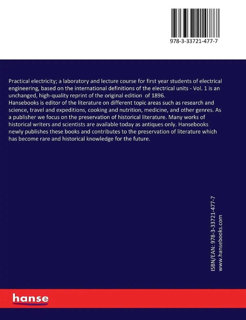 Rückseite: 9783337214777 | Practical electricity; a laboratory and lecture course for first...