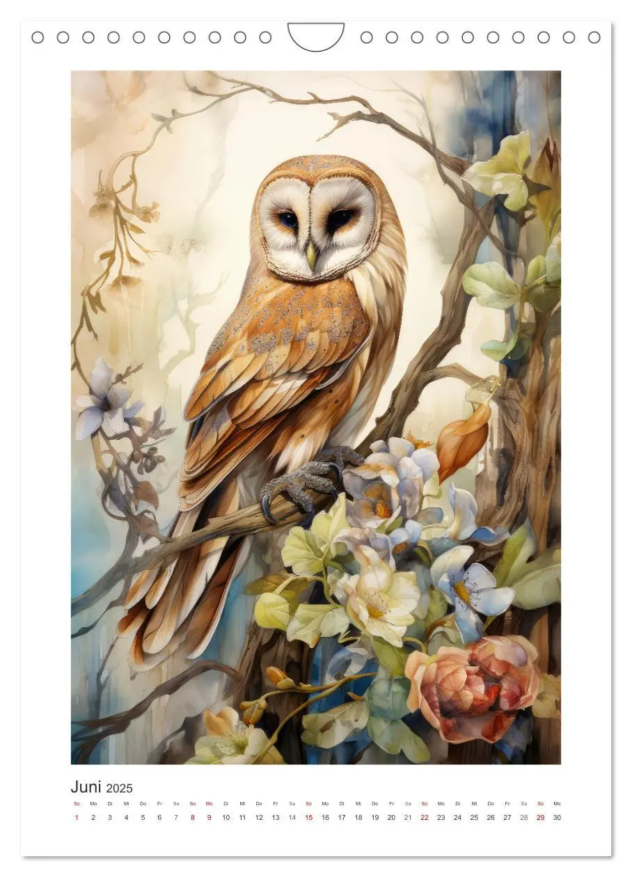 Bild: 9783435844777 | Eulenliebe (Wandkalender 2025 DIN A4 hoch), CALVENDO Monatskalender