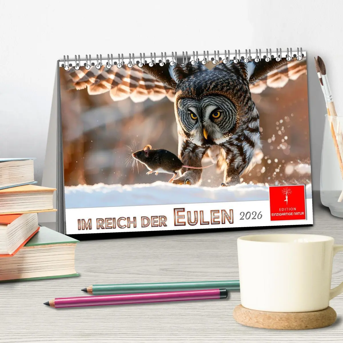 Bild: 9783457314777 | Im Reich der Eulen (Tischkalender 2026 DIN A5 quer), CALVENDO...