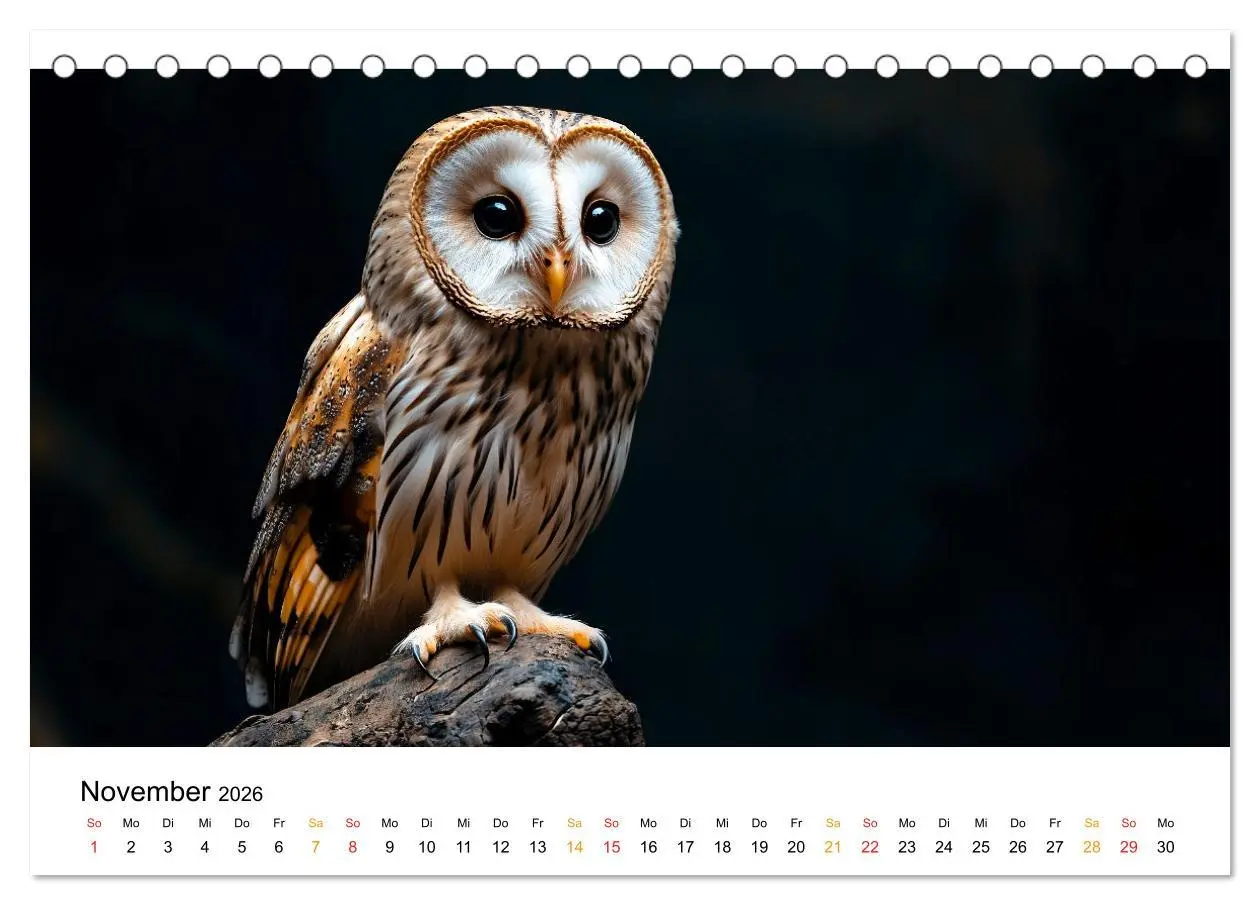 Bild: 9783457314777 | Im Reich der Eulen (Tischkalender 2026 DIN A5 quer), CALVENDO...