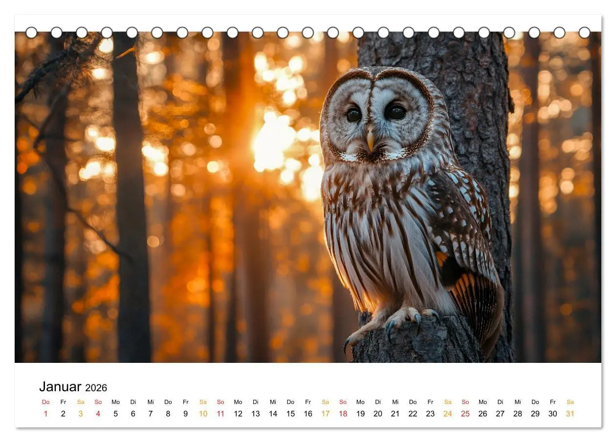 Bild: 9783457314777 | Im Reich der Eulen (Tischkalender 2026 DIN A5 quer), CALVENDO...