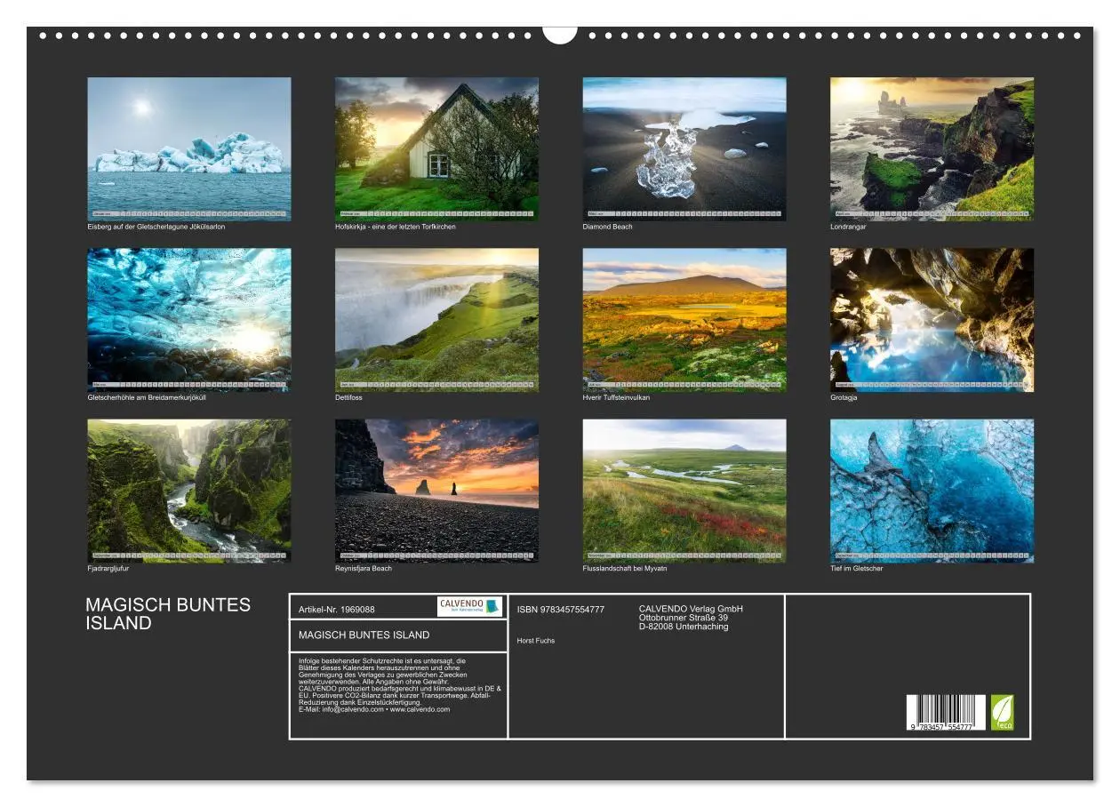 Bild: 9783457554777 | MAGISCH BUNTES ISLAND (Wandkalender 2026 DIN A2 quer), CALVENDO...