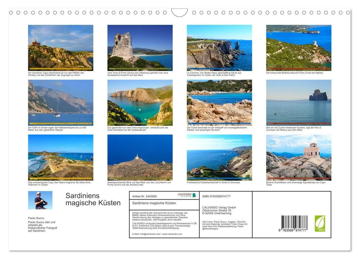 Bild: 9783569974777 | Sardiniens magische Küsten (Wandkalender 2027 DIN A3 quer),...