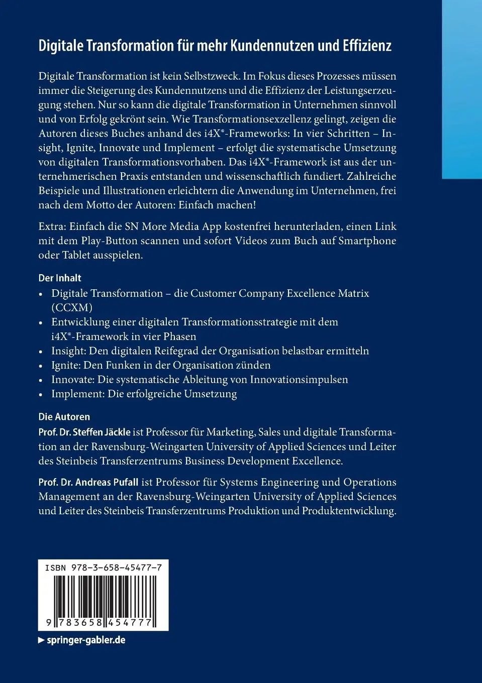 Rückseite: 9783658454777 | Digitale Transformation für mehr Kundennutzen und Effizienz | Buch