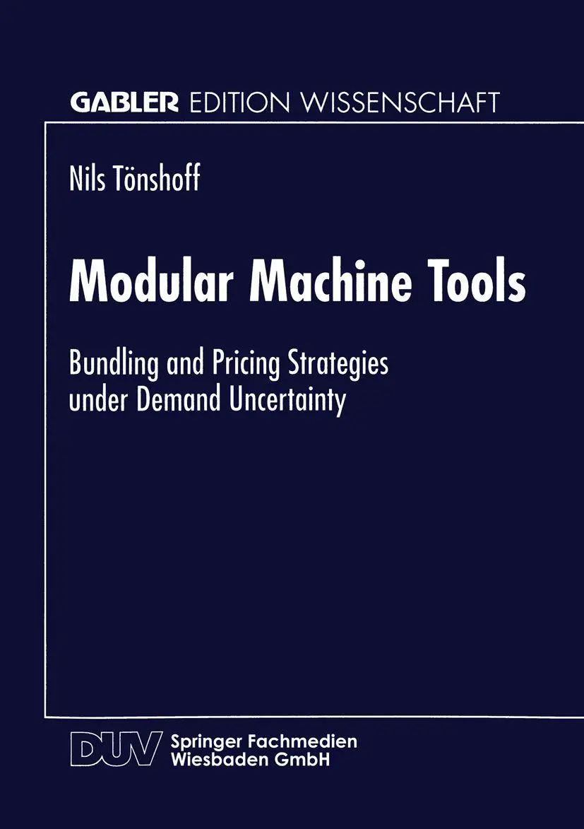 Cover: 9783824464777 | Modular Machine Tools | Nils Tönshoff | Taschenbuch | xiv | Deutsch
