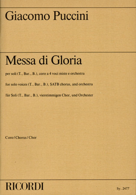 Cover: 9790204224777 | Messa di Gloria | Giacomo Puccini | Buch | 2008 | Ricordi Berlin