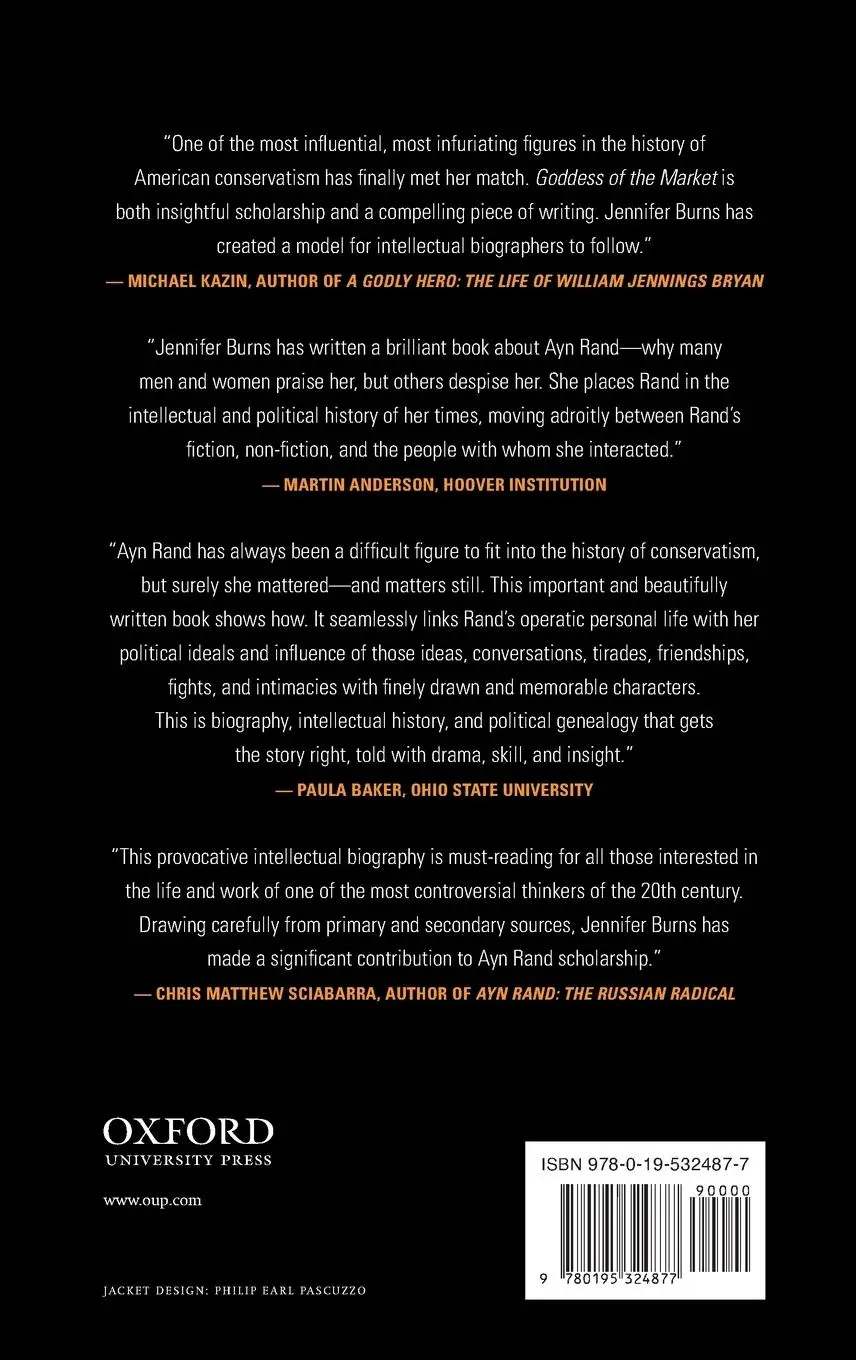 Rückseite: 9780195324877 | Goddess of the Market | Ayn Rand and the American Right | Burns | Buch
