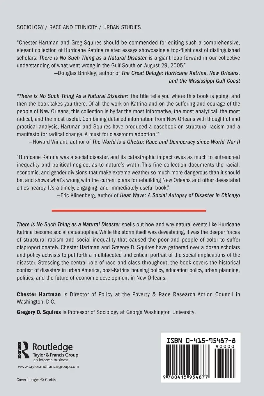 Rückseite: 9780415954877 | There is No Such Thing as a Natural Disaster | Gregory Squires (u. a.)