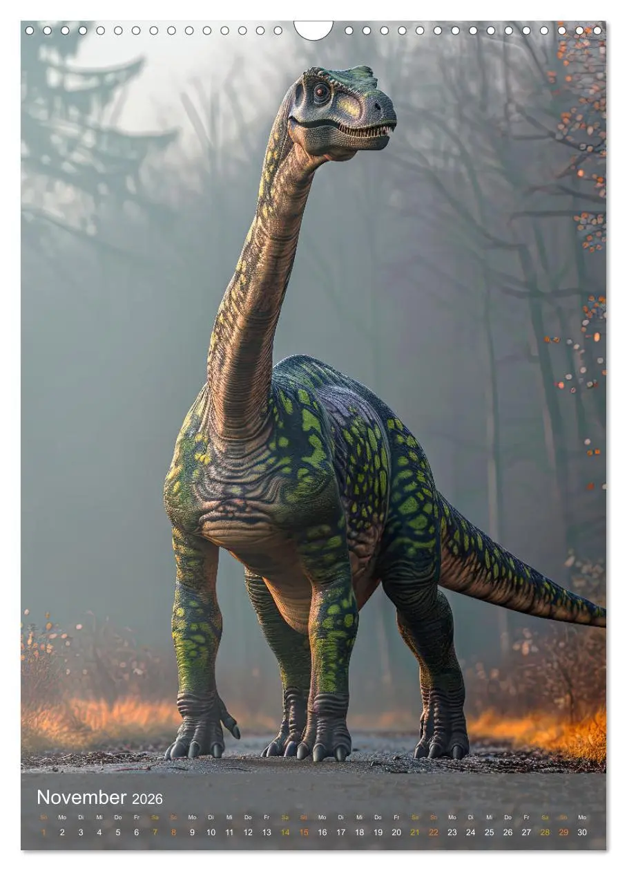 Bild: 9783516254877 | Dinos unterwegs: Urzeitriesen erkunden unsere Welt (Wandkalender...