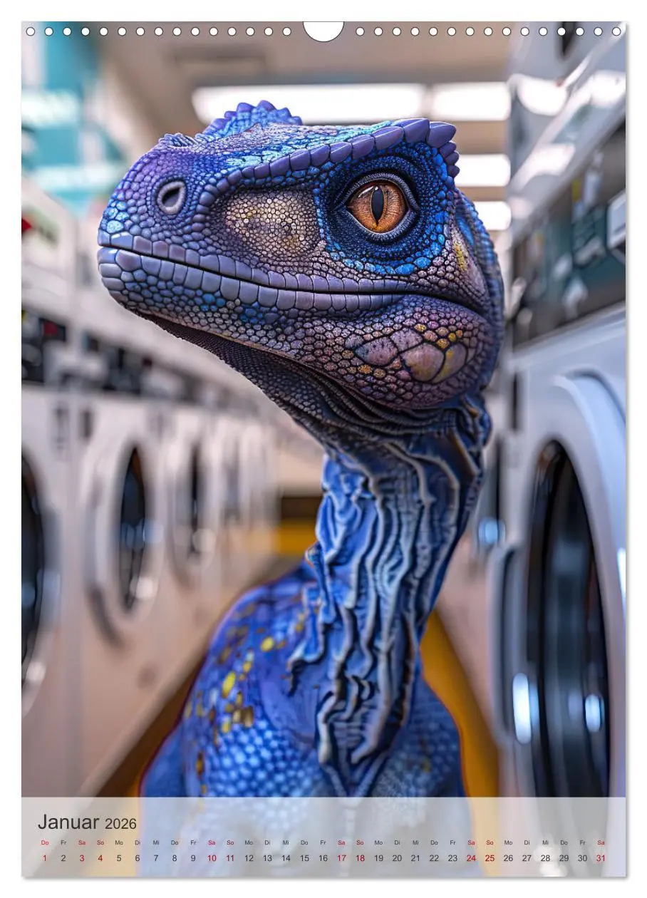 Bild: 9783516254877 | Dinos unterwegs: Urzeitriesen erkunden unsere Welt (Wandkalender...