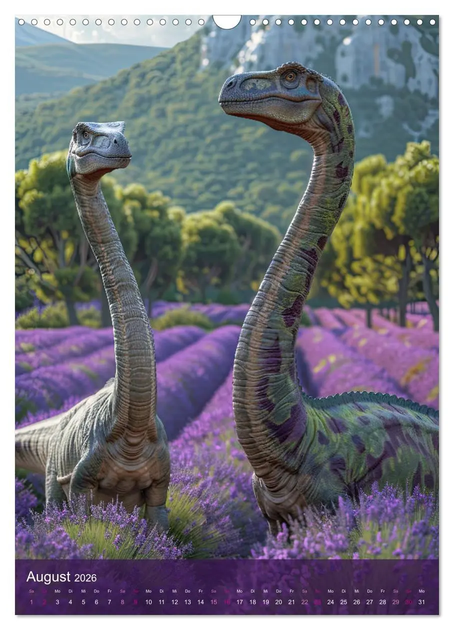 Bild: 9783516254877 | Dinos unterwegs: Urzeitriesen erkunden unsere Welt (Wandkalender...