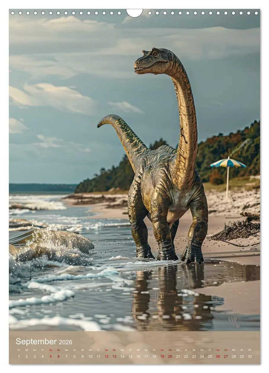 Bild: 9783516254877 | Dinos unterwegs: Urzeitriesen erkunden unsere Welt (Wandkalender...