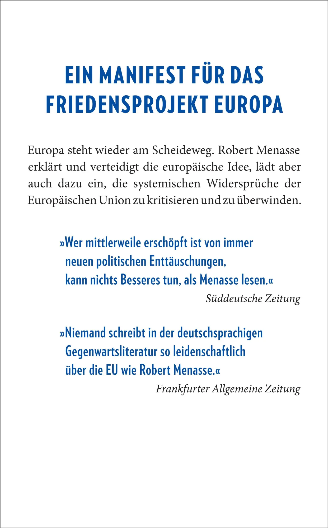 Rückseite: 9783518474877 | Die Welt von morgen | Robert Menasse | Taschenbuch | 192 S. | Deutsch