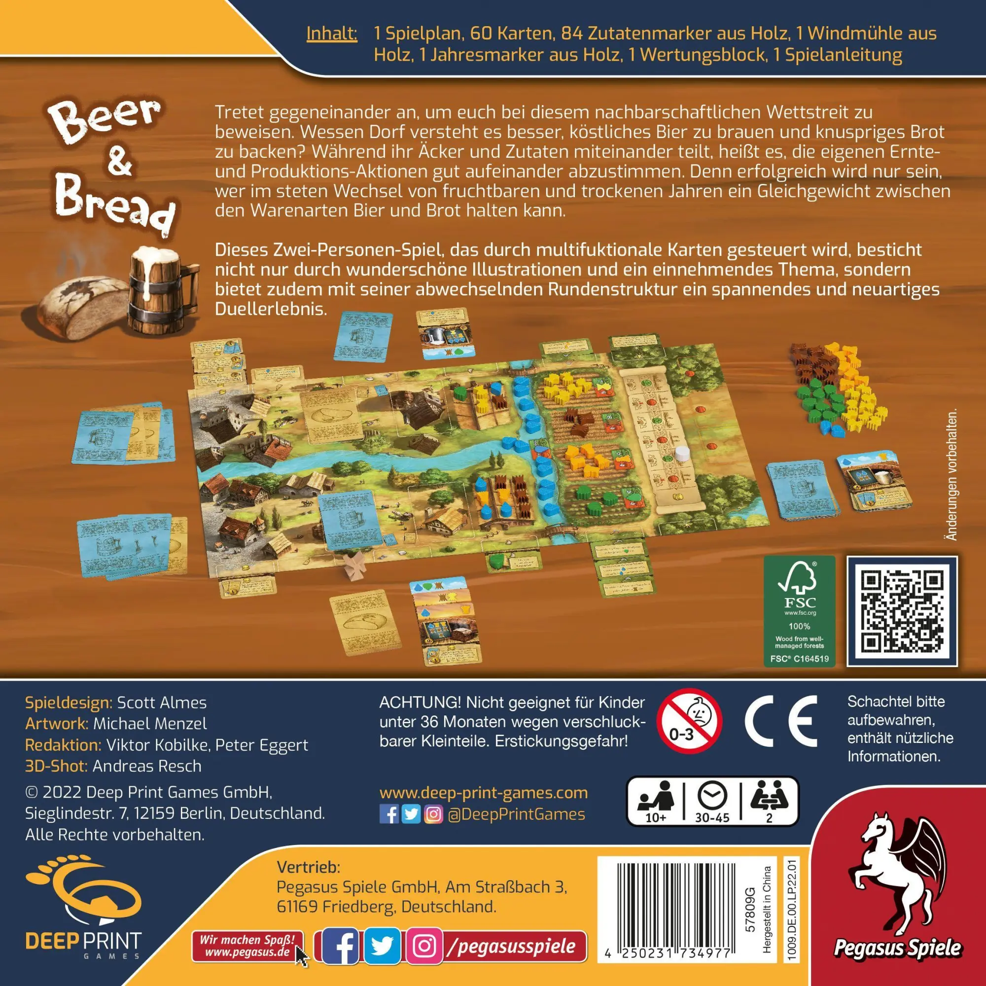 Bild: 4250231734977 | Beer &amp; Bread (Deep Print Games) | Scott Almes | Spiel | Brettspiel