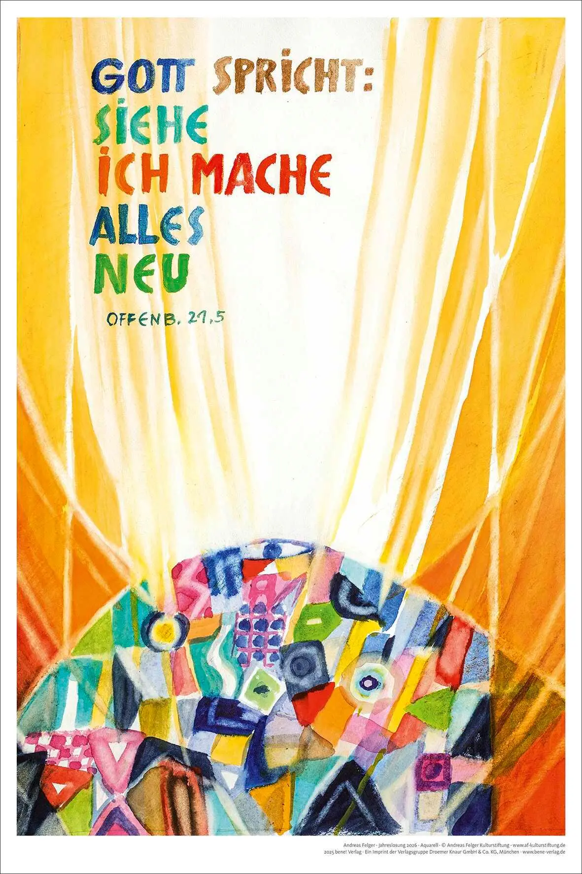 Cover: 4251693904977 | Jahreslosung Andreas Felger 2026, Kunstdruck 40 x 60 cm | Felger | Box