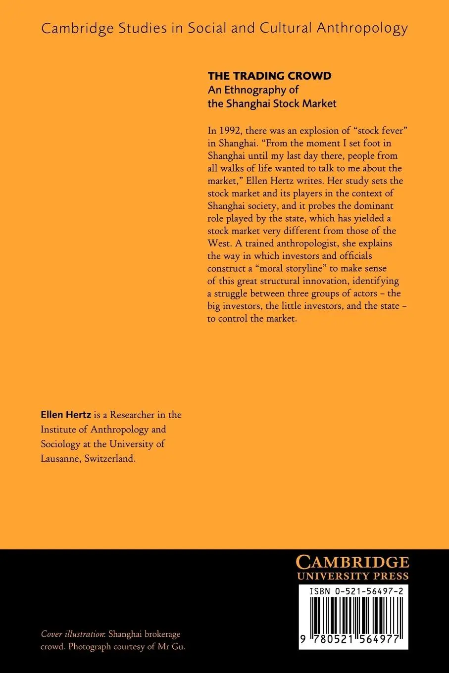 Rückseite: 9780521564977 | The Trading Crowd | An Ethnography of the Shanghai Stock Market | Buch